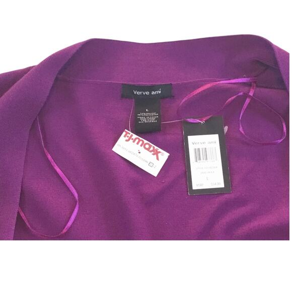 Verve Ami Violet Shrug  Sweater 3/4Sleeve  Large NWT $54.00 - Picture 4 of 4
